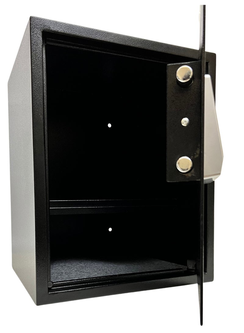 LOTFY GROUP LG Safebox Code- 50EA/Y- 50*40*35CM- Black Gray Colour- Home Office Safe Box- Electronic Lock- Key Lock - Image 1