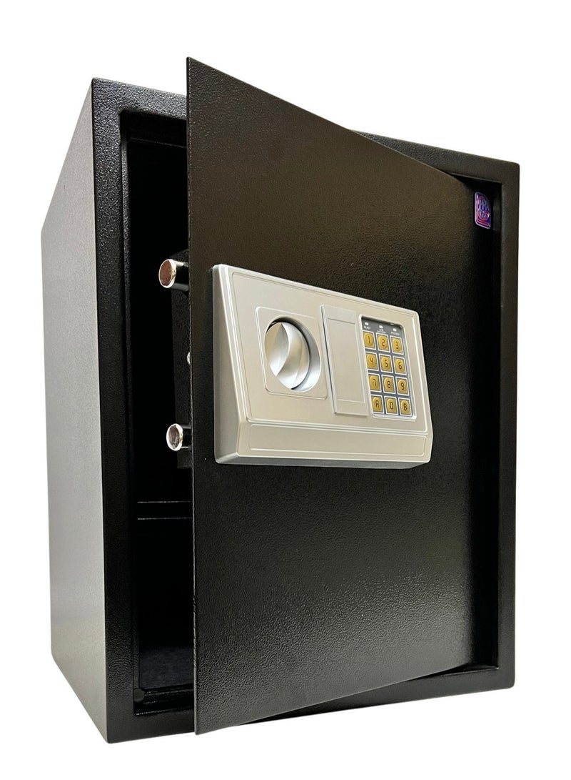 Lotfy Group Safebox Code- 50EA/Y- 50*40*35CM- Black Gray Color- Home Office Safe Box- Electronic Lock- Key Lock - Image 1