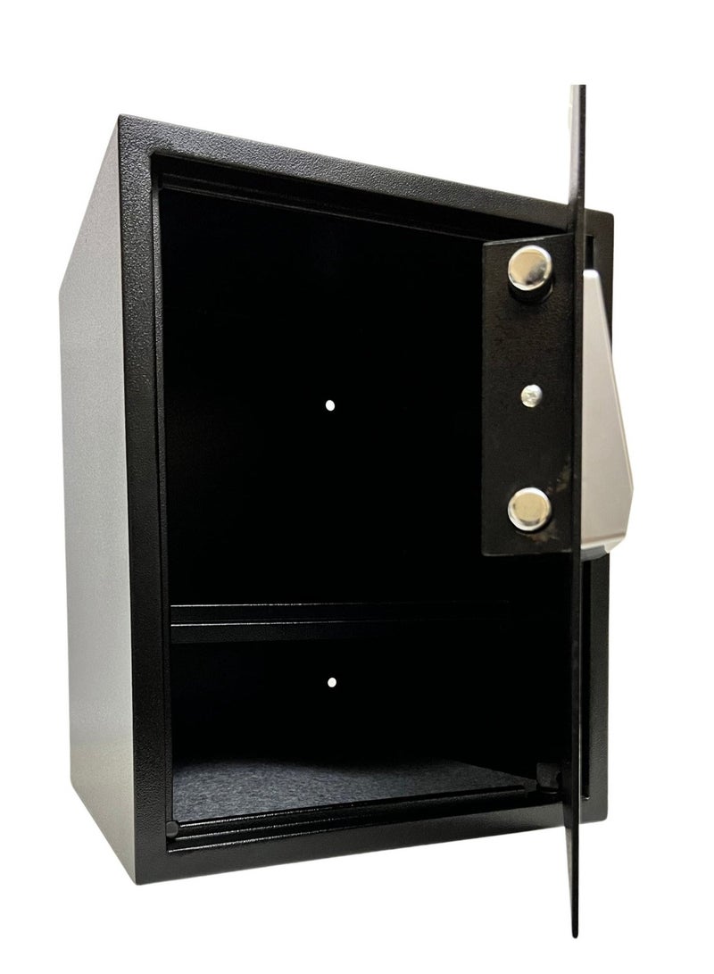 Lotfy Group Safebox Code- 50EA/Y- 50*40*35CM- Black Gray Color- Home Office Safe Box- Electronic Lock- Key Lock - Image 3