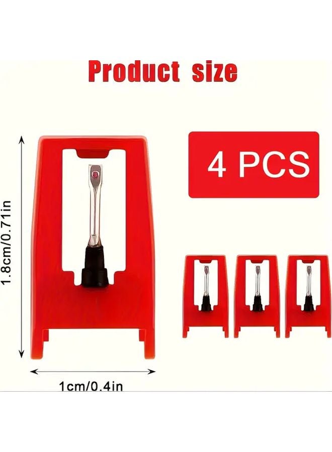 4PCS Record Player Needle Diamond Stylus Replacement For Vinyl LP Phonograph Turntable - Image 3
