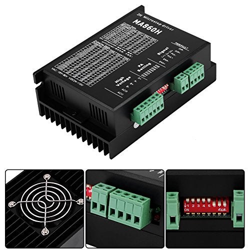 Estink Stepper Motor Driver, MA860H 200KHz Stepper Motor Driver Microstep Controller Module 18-80V AC / 24-110V DC 7.2A for 2 Phase 86 Motor - Image 4