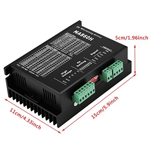 Estink Stepper Motor Driver, MA860H 200KHz Stepper Motor Driver Microstep Controller Module 18-80V AC / 24-110V DC 7.2A for 2 Phase 86 Motor - Image 3