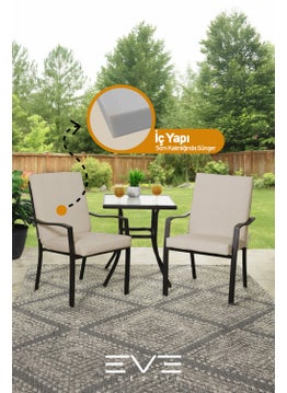 Eve Tekstil Garden - Living Room - Balcony Backrest Zippered Connectable Washable Chair Cushion 6 Pieces  - Image 5