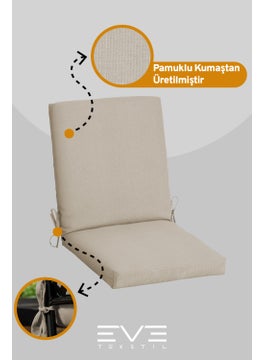 Eve Tekstil Garden - Living Room - Balcony Backrest Zippered Connectable Washable Chair Cushion 6 Pieces  - Image 3