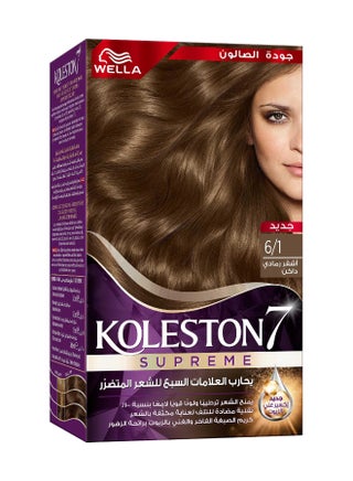 Koleston Supreme Hair Color 6/1 Dark Ash Blonde - view 3