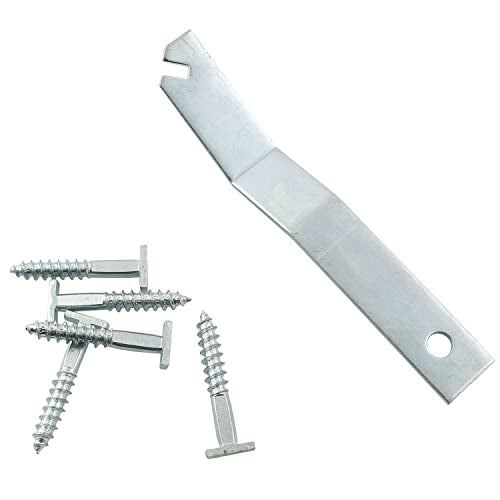 JCBIZ T Screw Wrench T-Head Security Screw - Picture Frame Locking Hardware to Lock Artwork (1 wrench + 10 T-screw) - Image 1