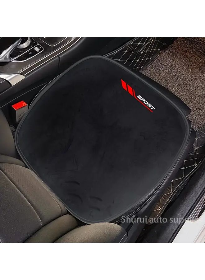 1pc Plush Car Seat Cushion Breathable Foam Pad For Car Office Chair Home Travel - Image 1