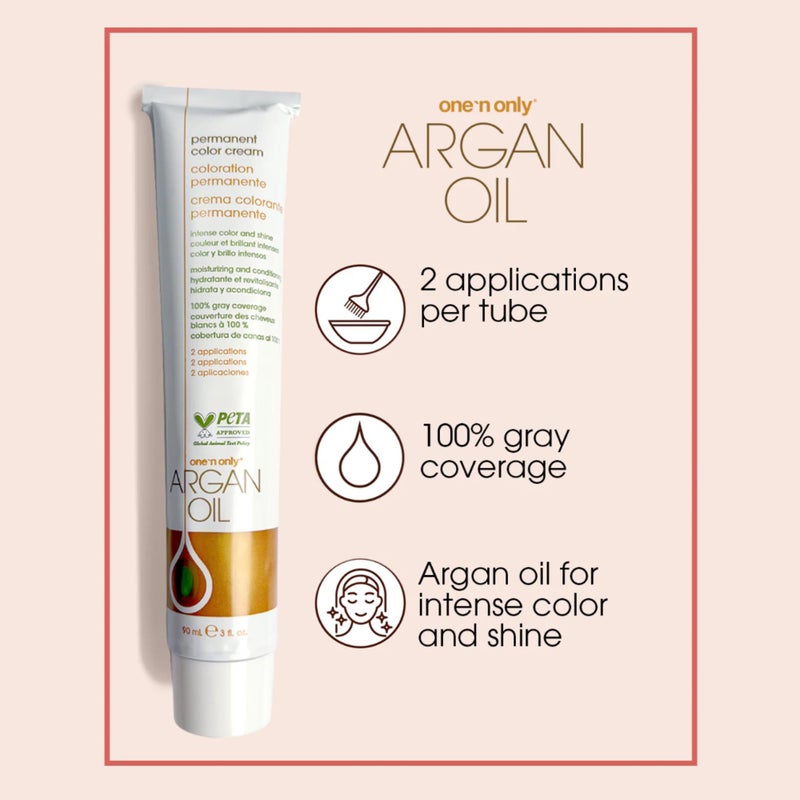One N Only One N' Only Permanent Hair Color - Permanent Hair Dye Made with Argan Oil - Delivers Rich, Accurate Tones with Gray Coverage - Improves Moisture & Elasticity - 3RV Dark Red Violet Brown (3 oz) - Image 3