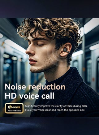 Clip on Earbuds Open Ear Wireless Bluetooth 6.0 Headphones with Mic,60H Play,Noise Cancelling,Waterproof,Sports Ear Buds,Comfortable for Small Ears & Glasses Wearers,Workouts (Black), open ear earbuds, clip earbuds, earphones wireless, bluetooth headphones - view 4