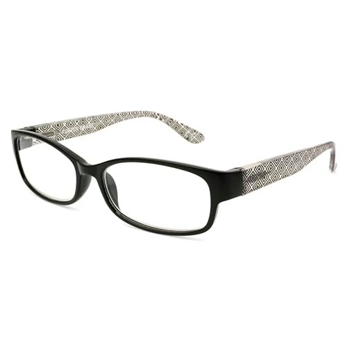 Foster Grant womens Kyra Glasses Reading Glasses, Black/Transparent, 59 mm US - Image 1