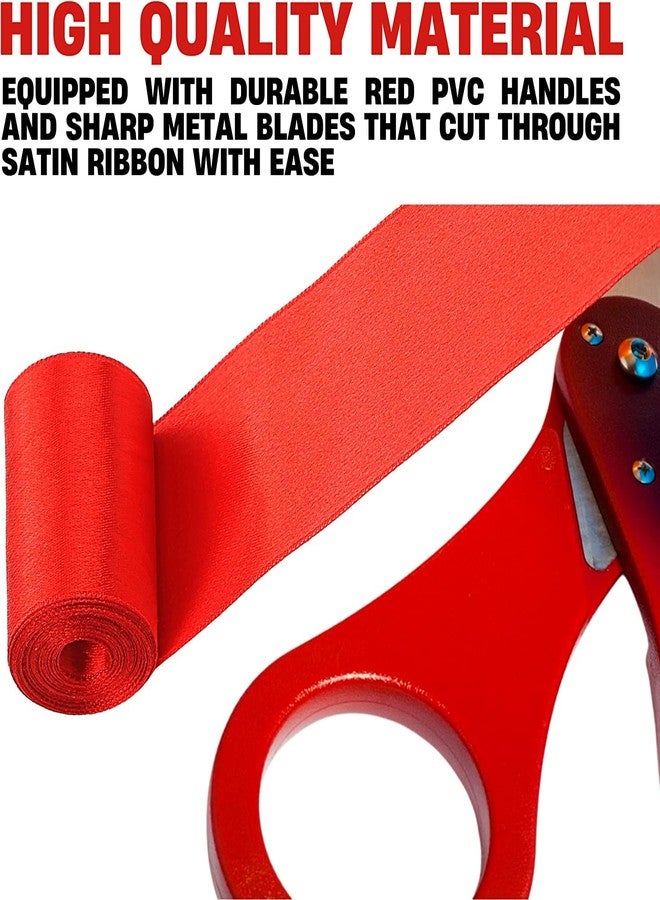 BOGAZNET Red Ribbon Cutting Ceremony Kit – 25" Giant Scissors for Special Events Large Scissors Ceremonial with Red Ribbon Grand Opening Shears for Inaugurations Theater Performances - Image 4