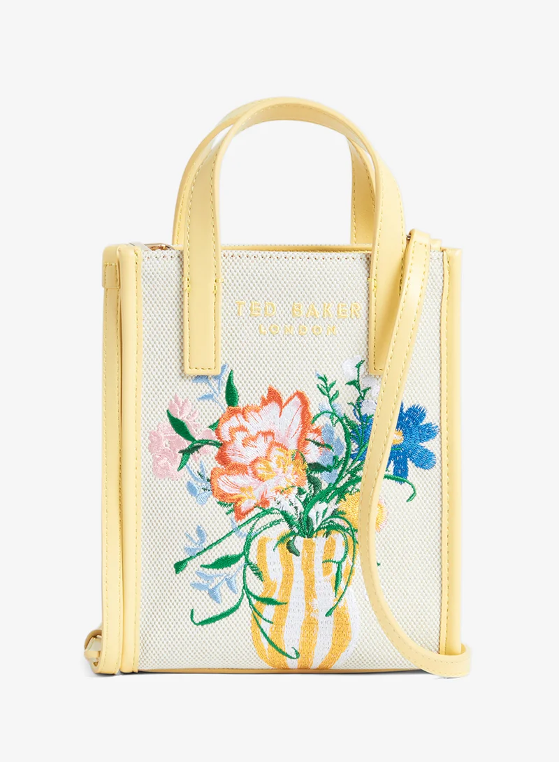 تيد بيكر Floscon Canvas Embroidered Mini Floral Crossbody