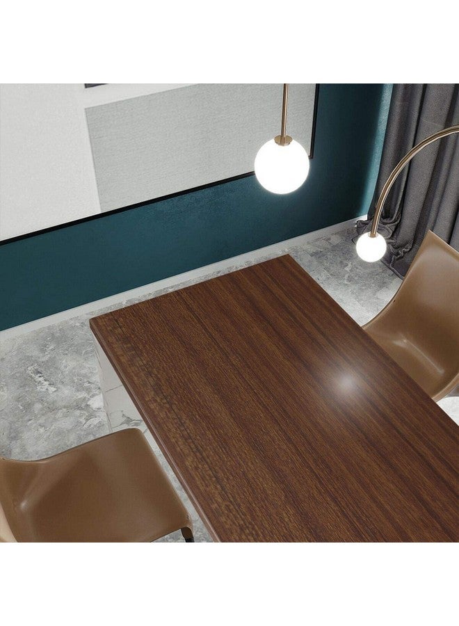 TOTIO Wood Grain Contact Paper Brown Thick Texture Wood Wallpaper Peel Stick Walnut Wood Look Wall Paper Removable Adhesive Waterproof Wall Covering Decoration Kitchen Cabinets Vinyl Film 24X197 - Image 5