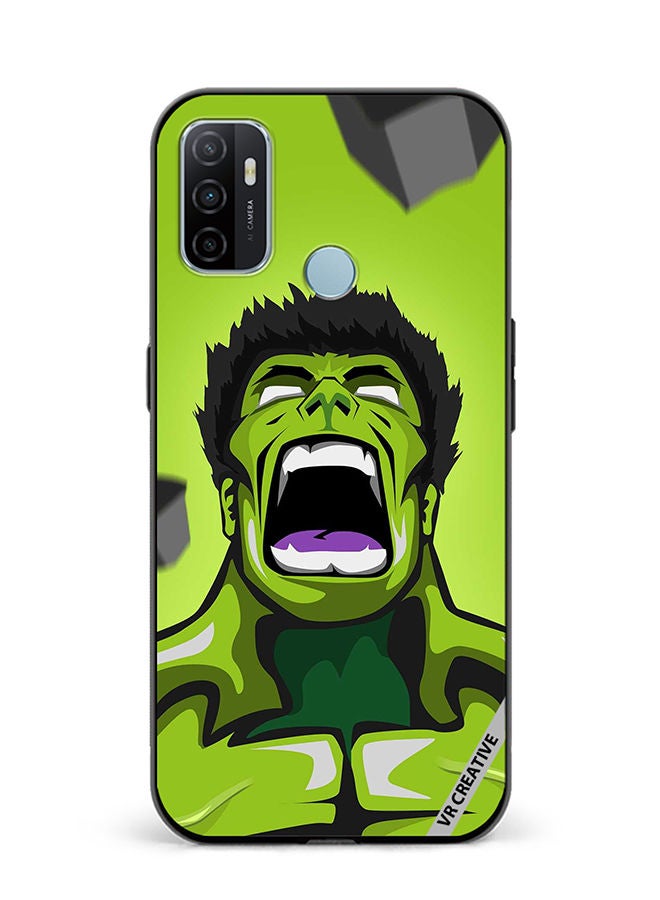 VR CREATIVE Protective Case Cover For Oppo A53 Green Hulk Design Multicolour - Image 1