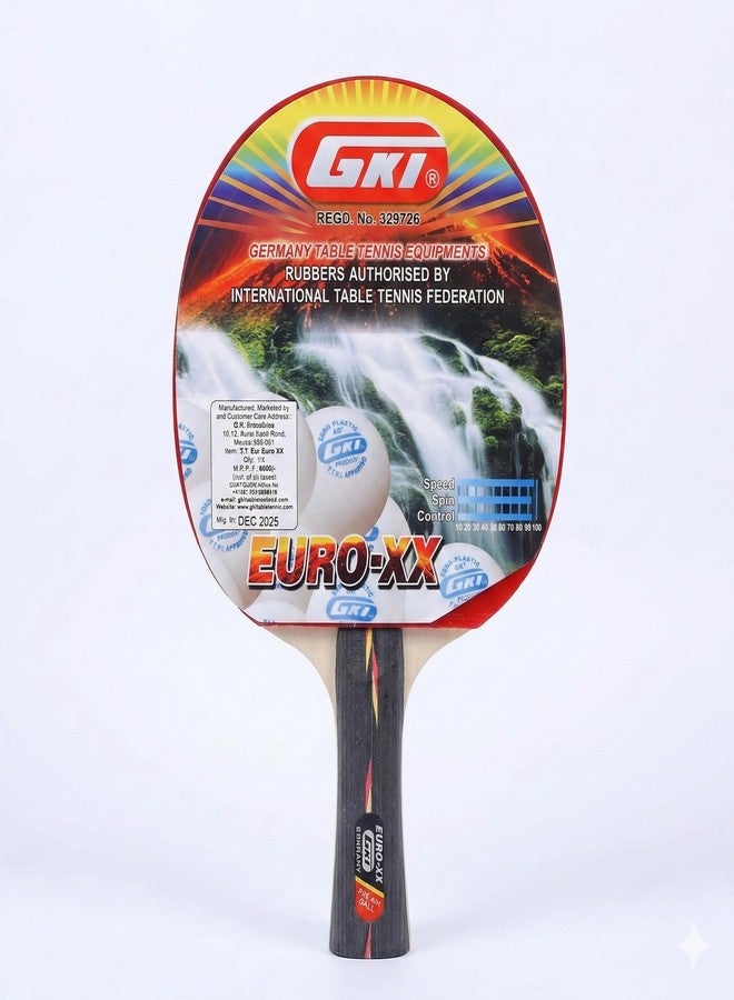 GKI Euro XX Wooden Table Tennis Racquet - Image 2