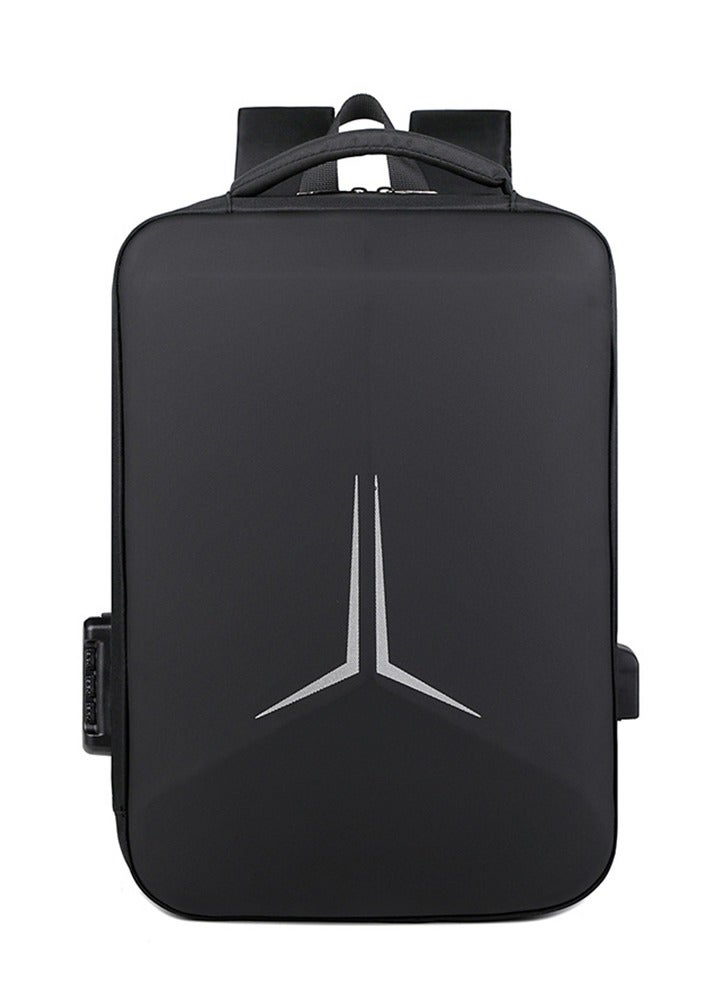 Captaintech Laptop Backpack, Waterproof Business Travel Computer Bag, Gaming Laptop Bag with USB Charging Port (Black) - Image 1