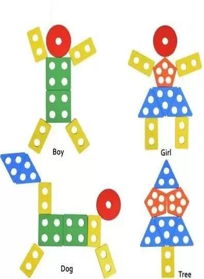 Crazy Buy Wooden Shape Color Recognition Stack and Sort Geometric Board Blocks for Kids - Image 5