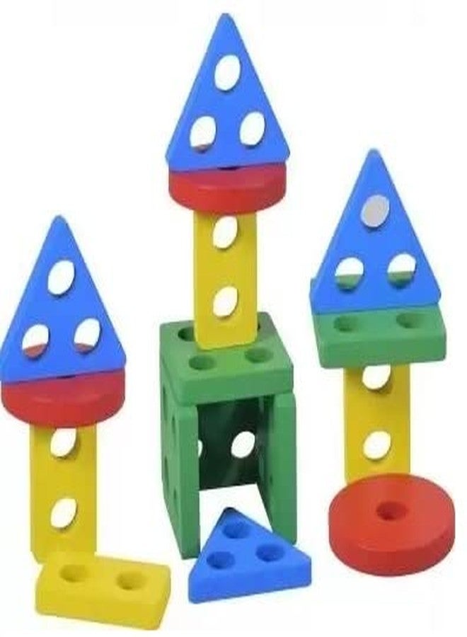 Crazy Buy Wooden Shape Color Recognition Stack and Sort Geometric Board Blocks for Kids - Image 4