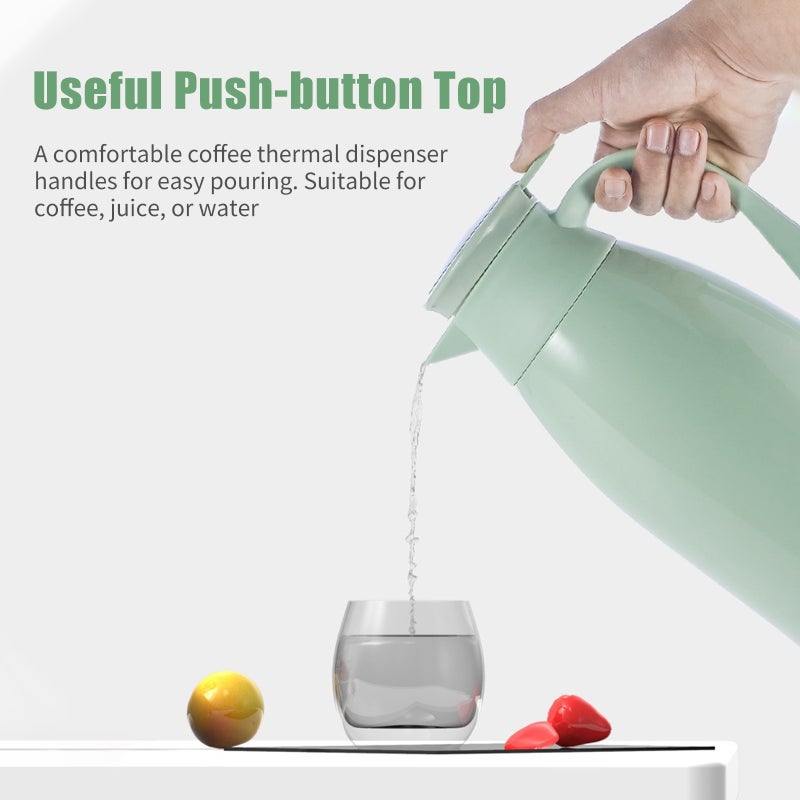1.3L Thermal Coffee Carafe With Temperature Display Double Walled Vacuum Coffee Pot Thermal Carafe Thermos Pot Water Kettle Insulated Flask Tea Carafe Keeping Hot Cold - Image 5
