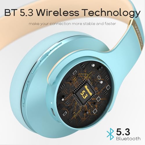 DOQAUS Bluetooth Headphones Over Ear, 90H Playtime Wireless, 3 EQ Modes, HiFi Audio & Deep Bass, ENC Noise Isolating Mic, Soft Earpads for Phone/PC - Image 4