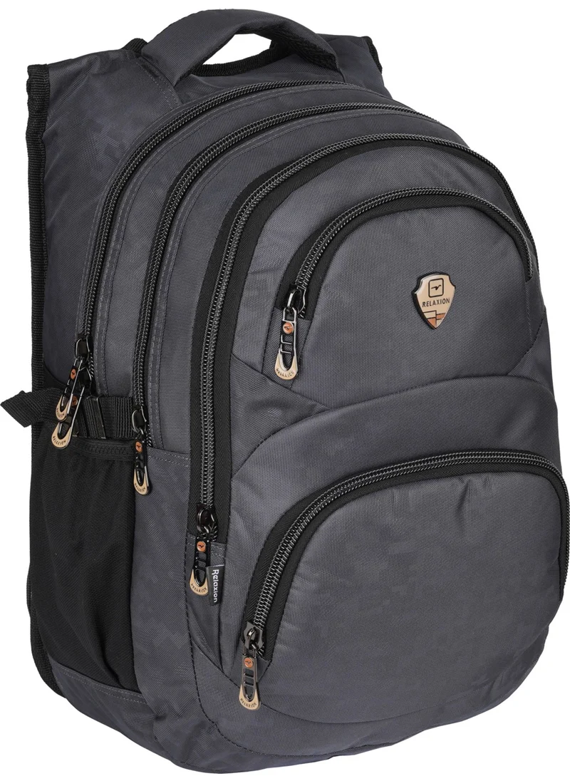ريلاكسن 2226 Gray Waterproof Lined Fabric Backpack