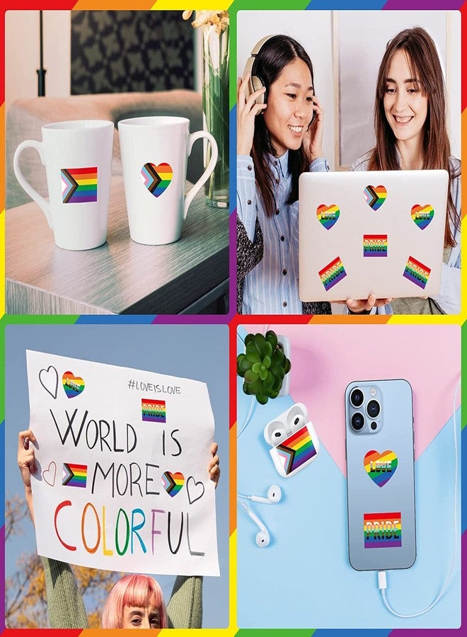 BeYumi 1600Pcs LGBTQ Pride Heart Stickers LGBT Rainbow Flag Stickers Self Adhesive Gay Pride Decal Waterproof Stickers for Transgender Lesbian Bi Nonbinary Pride Parades Events Decoration Accessories - Image 5