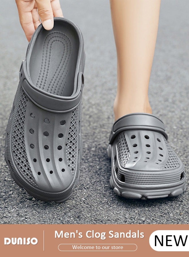 DUNISO Unique Clog Sandals for Men and Women Fashion Quick Drying Slide Sandal with Non-slip Soles Thick Sole Beach Slipper Breathable Slip-on Sandal House Flat Slipper for Indoor & Outdoor  - Image 1