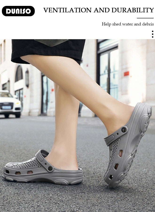 DUNISO Unique Clog Sandals for Men and Women Fashion Quick Drying Slide Sandal with Non-slip Soles Thick Sole Beach Slipper Breathable Slip-on Sandal House Flat Slipper for Indoor & Outdoor  - Image 3