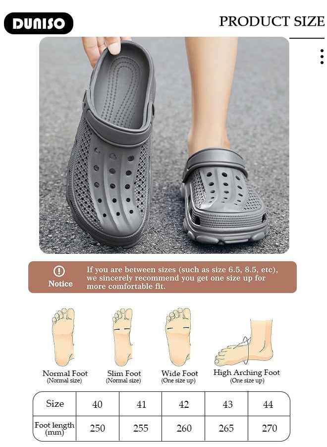 DUNISO Unique Clog Sandals for Men and Women Fashion Quick Drying Slide Sandal with Non-slip Soles Thick Sole Beach Slipper Breathable Slip-on Sandal House Flat Slipper for Indoor & Outdoor  - Image 4
