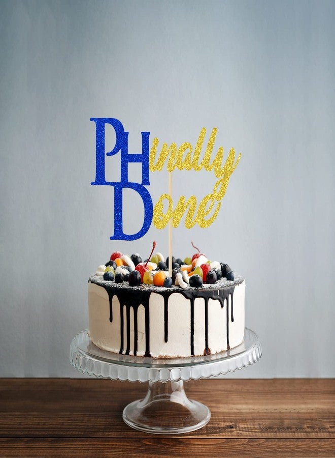Yotawebery Glitter PHinally Done Cake Topper - PHD Graduation Decorations - Congrats PHD, Philosophy Graduation, College Graduate Decoration Supplies - Image 5