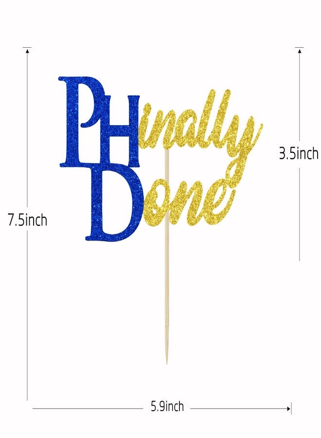 Yotawebery Glitter PHinally Done Cake Topper - PHD Graduation Decorations - Congrats PHD, Philosophy Graduation, College Graduate Decoration Supplies - Image 3