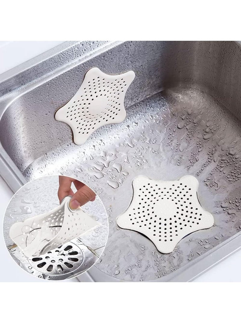 Rubik Drain Hair Catcher, 4 Pack Durable Silicone Hair Stopper Filter Trap, Kitchen Sink Strainer for Bathroom Shower Bathtub and Kitchen (White)  - Image 4