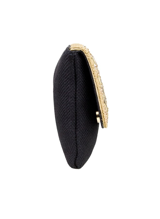 Dollar's Fashion Jute Clutch for Women JF322, Eco Friendly Handbag, Stylish Evening Party Purse, Mini Bag for Wedding, Beach, Casual and Formal Use, Lightweight with Secure Closure (Black) - Image 3