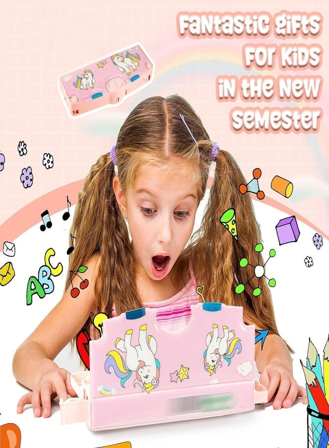 DEOXY Plastic Multifunctional Pencil Box for Boys,Unicorn,Kids for Boys & Girls,Magnetic Box for,Pop Up(KBX-7068B) - Image 2