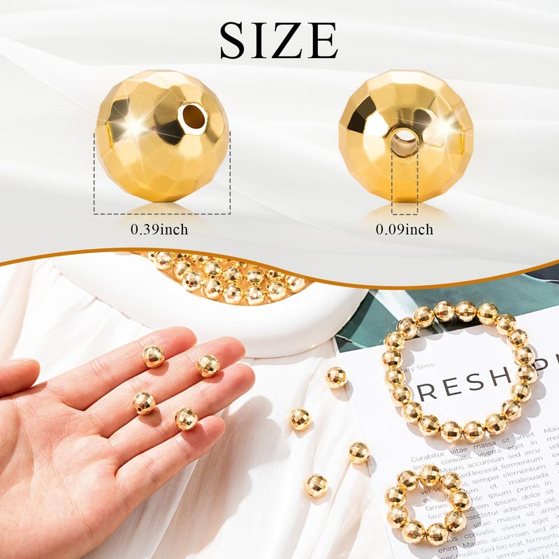 HFKPJRT 150 Pcs Mini Disco Balls For Bracelets  4 Sizes Reflective Faceted Mirrorball Beads  Charms Silver Mini Disco Ball Cute Beads Keychain Jewelry Making Diy Craft 70S 80S Costume Accessories - Image 2