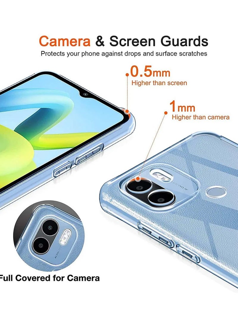 Techie جراب شفاف رفيع للغاية من مادة TPU ناعم بزاوية ناعمة لهاتف Xiaomi Poco C50، مقاوم للصدمات ومضاد لبصمات الأصابع، غطاء خلفي شفاف واقٍ - Image 2