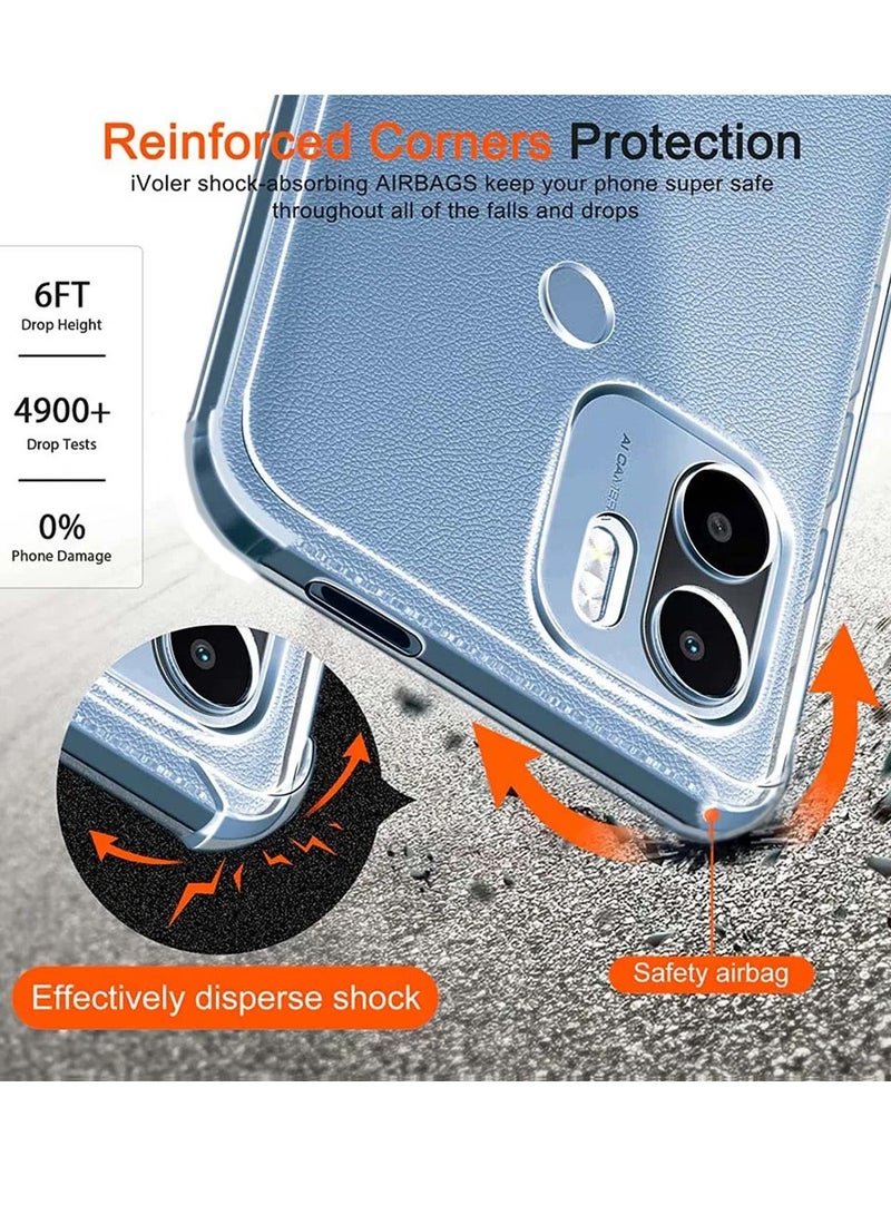 Techie جراب شفاف رفيع للغاية من مادة TPU ناعم بزاوية ناعمة لهاتف Xiaomi Poco C50، مقاوم للصدمات ومضاد لبصمات الأصابع، غطاء خلفي شفاف واقٍ - Image 3