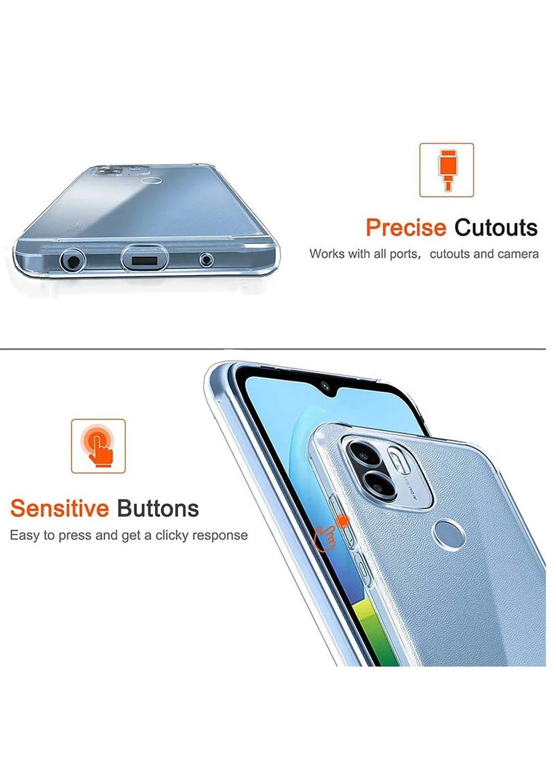 Techie جراب شفاف رفيع للغاية من مادة TPU ناعم بزاوية ناعمة لهاتف Xiaomi Poco C50، مقاوم للصدمات ومضاد لبصمات الأصابع، غطاء خلفي شفاف واقٍ - Image 4