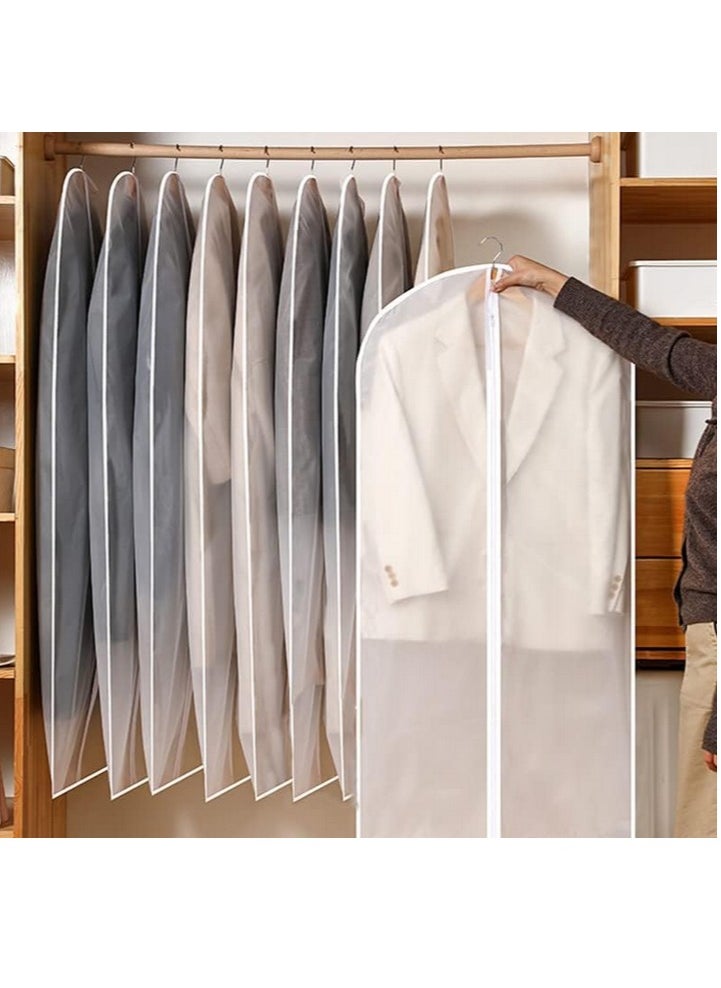 Generic - Hanging Clothes Covers Garment Bags - Clear Garment Bag, Plastic Dust proof Suit Case, Dress Protector Zippered Garment Covers for Closet Storage and Travel (5 Pack) - Image 1