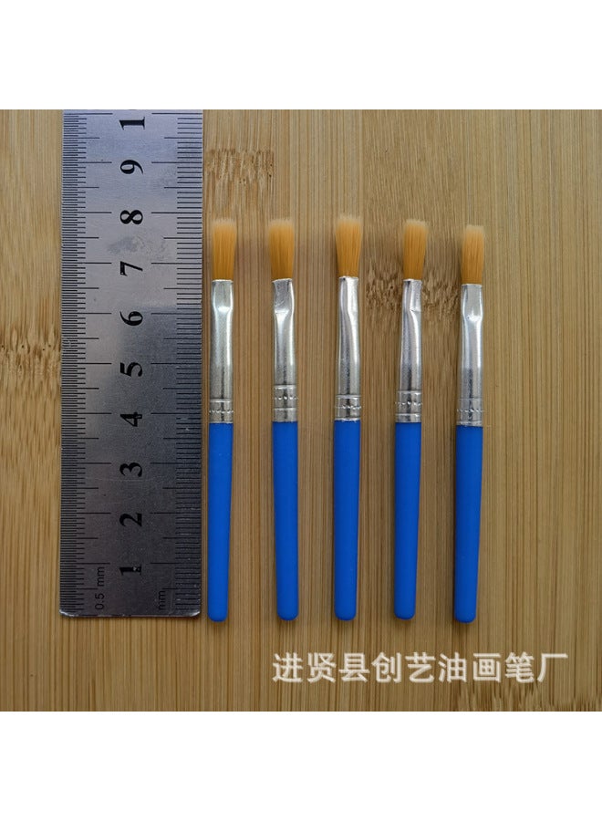Chuangyi Acrylic Paint Pen Plastic Rod Digital Oil Painting Brush Flat Head Brush Gouline Brush Vinyl Doll Plaster Nylon Pen - Image 1