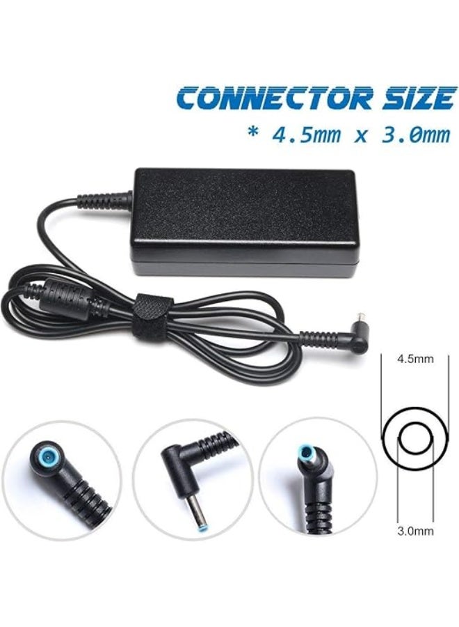 65W Laptop Charger with Blue Tip – Fast & Safe Power Adapter Compatible with HP EliteBook & ProBook Series – Includes Power Cord – Reliable for Daily Use - Image 2