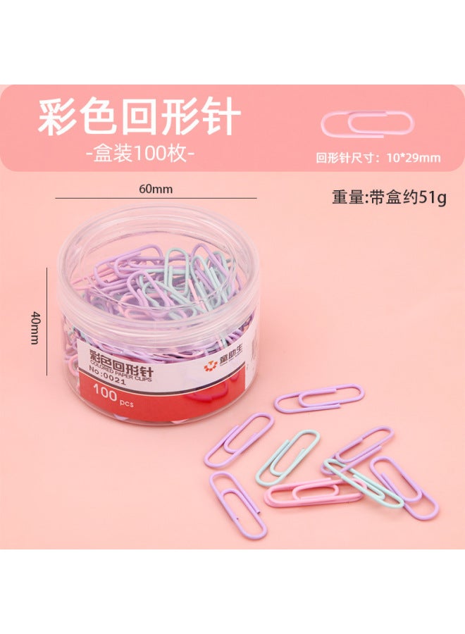 HELPS خراطيش مشابك ورقية ملونة 28 مم بلون مورنادي الإبداعي لمستلزمات المكتب المالية - Image 1