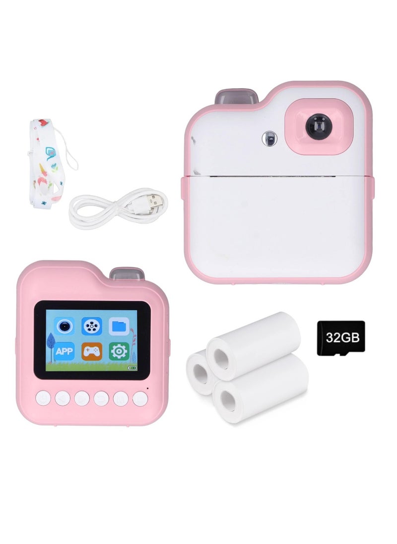 DIGI CORE Digital Camera For Kids 48MP Kids Camera With 32GB SD Card Full HD 1080P Cameras Mini Kids Camera With Instant Print Thermal Printer With 3 Thermal Rolls 2.4Inch Eye Protect Screen Camera  - Image 1