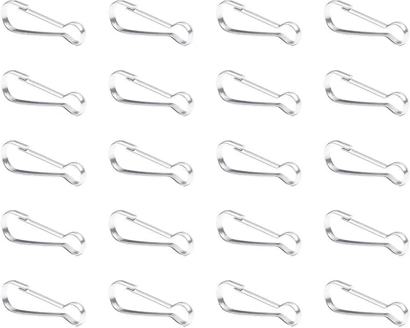 Stainless Steel Spring Snap Hooks 100pcs Carabiner Keychain Clip for Keys ID Card - Image 2