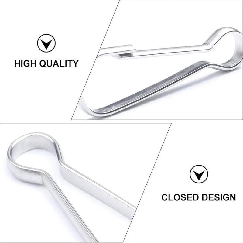 Stainless Steel Spring Snap Hooks 100pcs Carabiner Keychain Clip for Keys ID Card - Image 3