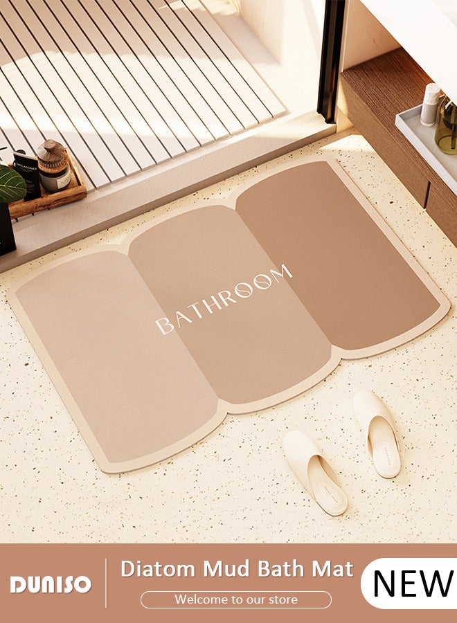 DUNISO Diatom Mud Bath Mat, Bathroom Mat, Extra Soft and Absorbent Bath Rugs, Non-Slip Bath Carpet, Machine Wash Dry, Bath Mats for Bathroom Floor, Tub and Shower - Image 1