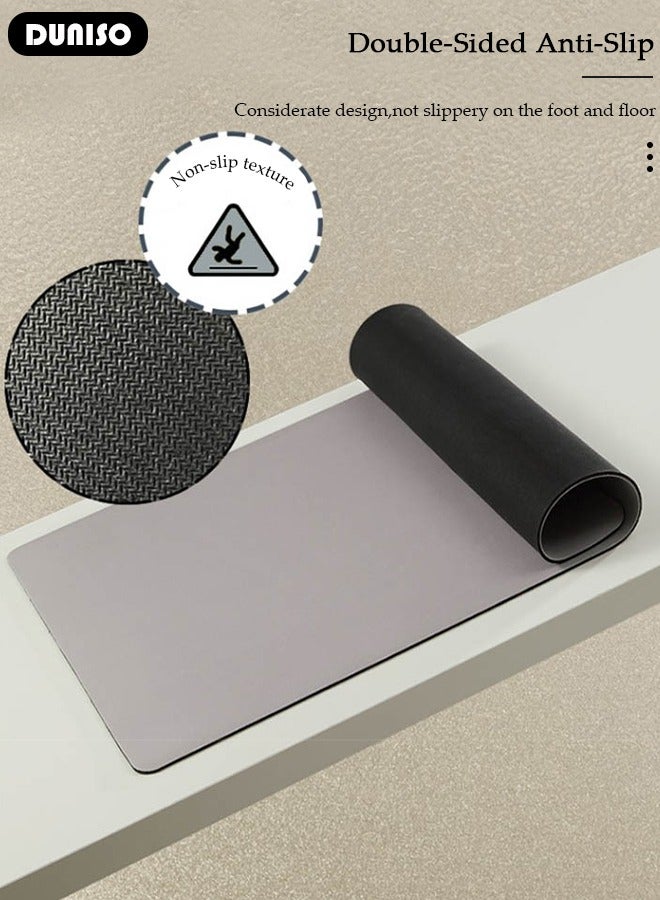 DUNISO Diatom Mud Bath Mat, Bathroom Mat, Extra Soft and Absorbent Bath Rugs, Non-Slip Bath Carpet, Machine Wash Dry, Bath Mats for Bathroom Floor, Tub and Shower - Image 3