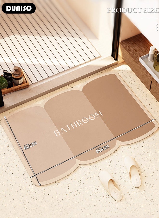 DUNISO Diatom Mud Bath Mat, Bathroom Mat, Extra Soft and Absorbent Bath Rugs, Non-Slip Bath Carpet, Machine Wash Dry, Bath Mats for Bathroom Floor, Tub and Shower - Image 4