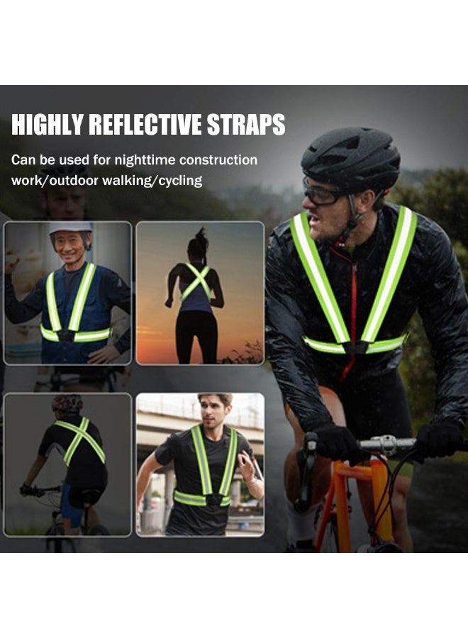Reflective Safety Vest Harness for Nighttime Cycling and Walking - Image 3