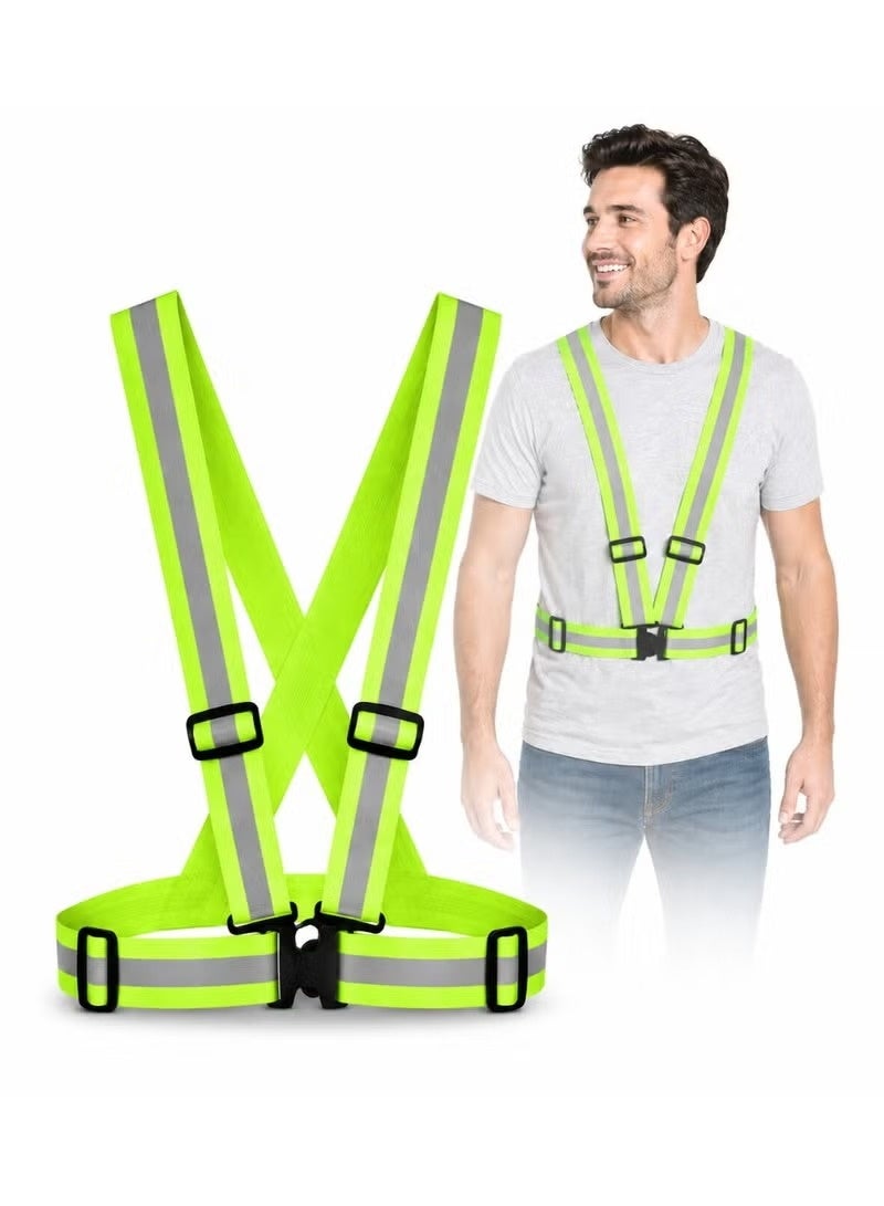 Reflective Safety Vest Harness for Nighttime Cycling and Walking - Image 2